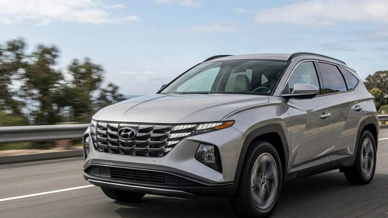 Image SEO Alt Text: 2026 Hyundai Tucson SUV new design and hybrid features