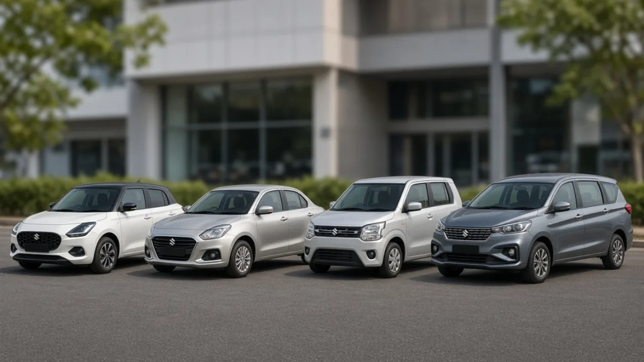 Maruti Suzuki mileage comparison 2026 with Dzire WagonR Swift and Ertiga